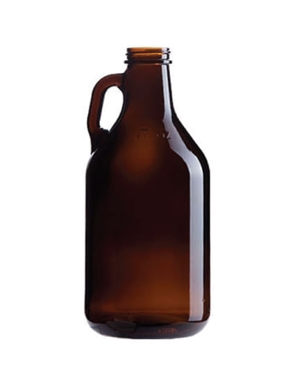 32 oz Amber Growler 38mm Finish 6/case