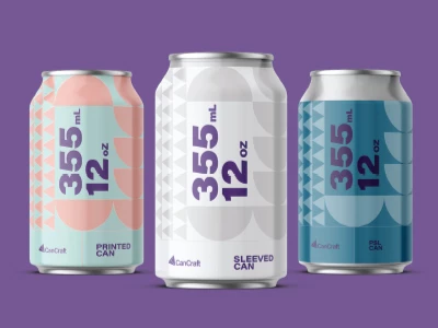 three cans showing custom cancraft labels